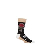 Tupac Ankle Chaussettes Rose Logo Nouveau Officiel Homme Noir (Uk Size 7 - 11)