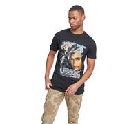 Mister Tee T-shirt Tupac Rétro Noir/Turquoise/Marron/Gris Homme Taille XL