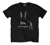 Tupac - Rock Off officially licensed products Tupac T Shirt Changes Logo Nouveau Officiel Homme Noir Size XXL