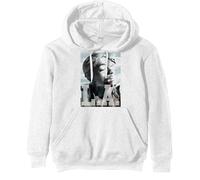 Tupac - Rock Off officially licensed products Tupac Unisex Pullover Sweat-Shirt À Capuche: La Skyline (Blanc) Size M
