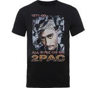 Tupac Shakur - "All Eyez 1971" T-shirt homme/femme unie RO4531 (XXL) (Noir)