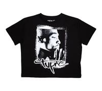 Tupac Shakur - Haut court - Femme (L) (Noir)