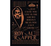Tupac Shakur ''just Cause You Live In The Ghetto Doesn't Mean You Can't Grow'' Royal Design: Rhyme Pages Rap Notebook, Songwriting Journal, Hip Hop Gift, Music Gifts , Sheet Music Notebook, Rap Artist