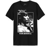 Tupac Shakur Metupacts003 Homme T-shirts, Noir, S
