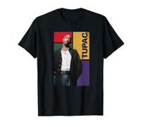 Tupac Shakur T-Shirt Vintage Carreaux Noir Unisex Adulte S