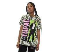 Tupac T Shirt 2PAC All Eyez on Me Logo Official Unisex Dye Wash Green, T-Shirt Mixte, Green,