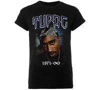 Tupac T Shirt 2Pac Mural 1971 Logo Nouveau Officiel Homme Noir
