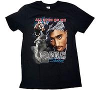 Tupac - Tupac 2Pac T Shirt All Eyez Homage Logo Nouveau Officiel Homme Noir Size L