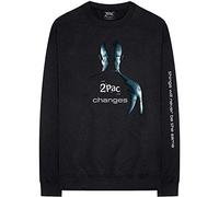 Tupac - T-Shirt Maniche Lunghe # XL Unisex Black # Changes [Import]