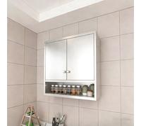 TUPAFJU Armoire Murale en Acier Inoxydable avec Porte vitrée, vitrine Murale pour médicaments, armoires de Rangement pour Salle de Bain, Organisateur d'ustensiles de Cuisine(B,100cm/39.3in)