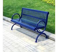 TUPAFJU Banc de Jardin en métal avec Dossier et accoudoirs, résistant aux intempéries et Robuste, idéal pour Une terrasse ou Un Patio(Blue,150CM/59IN)