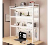 TUPAFJU Bibliothèque de dortoir,tagère de Bureau pour Le Dessus du Bureau(White Three Layers,70cm/27in)