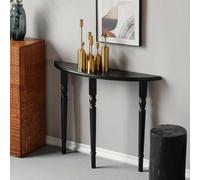 TUPAFJU Console Demi-Lune, Table de canapé décorative Semi-Circulaire, Table d'appoint étroite pour entrée, Couloir, Salon(Black,70x25x90cm/27.6x9.8x35.4in)