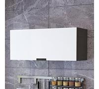 TUPAFJU Meuble de Cuisine Mural en Bois, Armoire de Rangement Murale Suspendue Blanche, Placard Suspendu de Grande capacité pour l'organisation de la Cuisine(Gray,50 * 20 * 25cm/19.7 * 7.9 * 9.8in)