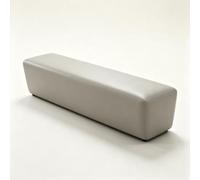 TUPAFJU Mobilier d'Espace d'Attente Commercial Banc de Réception Siège Cuir | Pouf de Lounge Moderne pour Showroom Bureau Clinique Salon et Mobilier de Zone de Réception(Light gray,120cm/47.2in)