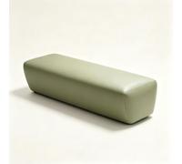 TUPAFJU Mobilier d'Espace d'Attente Commercial Banc de Réception Siège Cuir | Pouf de Lounge Moderne pour Showroom Bureau Clinique Salon et Mobilier de Zone de Réception(Green,150cm/59in)