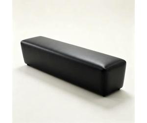 TUPAFJU Mobilier d'Espace d'Attente Commercial Banc de Réception Siège Cuir | Pouf de Lounge Moderne pour Showroom Bureau Clinique Salon et Mobilier de Zone de Réception(Black,180cm/70.8in)