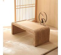TUPAFJU Table Basse Japonaise en rotin Tatami,Table Basse de Salon en Bois Massif(100cm/39.3in)