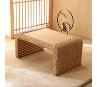 TUPAFJU Table Basse Japonaise en rotin Tatami,Table Basse de Salon en Bois Massif(80cm/31.4in)
