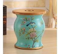 TUPAFJU Tabouret de Jardin décoratif en céramique avec Oiseaux et Fleurs, Tabouret de Jardin Tambour en céramique Chinoise avec Rangement, pour Changer de Chaussures(D)