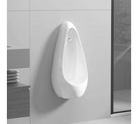 TUPAFJU Urinoir Mural à Chasse d'eau Automatique pour Hommes, urinoirs en céramique Anti-déversement pour la Nuit, pour salles de Bains, hôtels,Bars et Toilettes publiques(Built-in Sensor)