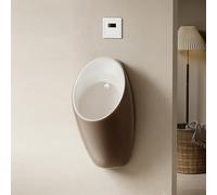 TUPAFJU Urinoir Mural Automatique à détecteur de Mouvement pour Hommes, en céramique, Anti-éclaboussures, idéal pour la Nuit, Convient aux salles de Bains, hôtels, garages(B,Concealed Sensor)