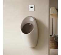 TUPAFJU Urinoir Mural Automatique à détecteur de Mouvement pour Hommes, en céramique, Anti-éclaboussures, idéal pour la Nuit, Convient aux salles de Bains, hôtels, garages(A,Concealed Sensor)