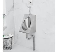 TUPAFJU Urinoir Mural Intelligent à capteur, urinoir en Acier Inoxydable 304 pour Hommes, Anti-Fuite Nocturne, urinoir extérieur pour Garage, pour Salle de Bain, hôtel, Bar(Floor Drainage)