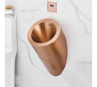 TUPAFJU Urinoirs à capteur Intelligent en Acier Inoxydable 304, urinoirs muraux pour Hommes, Anti-Fuite Nocturne, urinoirs extérieurs pour Garage, pour Salle de Bain, hôtel, Bar(Rose Gold)