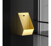 TUPAFJU Urinoirs muraux à capteur en Acier Inoxydable 304 pour Hommes, Anti-éclaboussures, pour la Nuit, pour l'extérieur, pour Salle de Bain, pour hôtel, Garage, Bar(Gold)