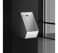 TUPAFJU Urinoirs muraux à capteur en Acier Inoxydable 304 pour Hommes, Anti-éclaboussures, pour la Nuit, pour l'extérieur, pour Salle de Bain, pour hôtel, Garage, Bar(Silver)