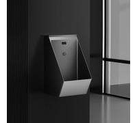 TUPAFJU Urinoirs muraux à capteur en Acier Inoxydable 304 pour Hommes, Anti-éclaboussures, pour la Nuit, pour l'extérieur, pour Salle de Bain, pour hôtel, Garage, Bar(Black)