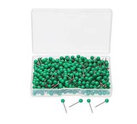 Tupalizy Lot de 500 petites punaises décoratives à tête boule 1/8" pour carte de voyage, photo, photo, photo, tableau en liège, tableau mural, bricolage, maison, école, bureau, usage Vert
