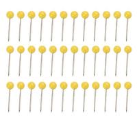 Tupalizy Lot de 500 punaises décoratives à tête ronde de 0,6 cm pour carte de voyage, photo, toile, tableau en liège, mur, bricolage, maison, école, bureau, jaune