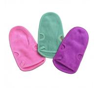 TUPANDY Lot de 3 moufles de bain exfoliantes pour le dos, le bain, la douche, les soins de la peau, le visage et le corps, gants de massage pour homme et femme (couleur aléatoire)