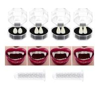 TUPARKA 4 Paires Vampire Dents Vampire Fangs Cosplay Costume Prop Horreur Partie Décoration