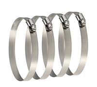 TUPARKA 4 Pcs Collier de Serrage Tuyau Ajustable en Acier Inoxydable Pour Fixer Souples Durites (91-114 mm)