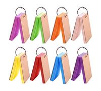 TUPARKA 400 Pcs Cartes Étude papier, multicolore en papier Kraft Scratch Pads Mémo avec anneau en métal Binder facile flip Cartes de visite flash (8 Set 50 feuilles par jeu)