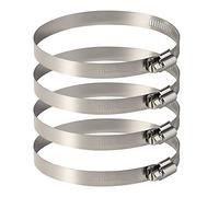 TUPARKA 4Pcs 150 mm Collier de Serrage Tuyau Ajustable en Acier Inoxydable Pour Fixer Souples Durites (141mm-165mm)
