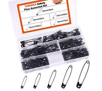 TUPARKA 5 tailles Epingle Nourrice, assorties d'épingles de sûreté petites et grandes de 25 à 55 mm pour la fabrication de bijoux, dans un coffret en PP (300 unités)