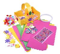 TUPARKA 6 PCS Paniers De Carte De Pâques Artisanat avec Pâques Autocollant Couleur Oeuf Boutons pour Enfants De Pâques Décoration Artisanat Remplissage D'Oeufs Fournitures