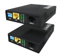 Tupavco TEX-200 Kit d'extension Ethernet jusqu'à 1 524 m sur Ligne téléphonique ou câble de cuivre torsadé CAT5/6 (Bande passante maximale de 300 Mbit/s) Cordon Unique LAN jusqu'à 1,5 km de Distance