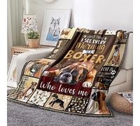 Tupmnbry Couverture en flanelle super douce pour chien boxer - Légère et pelucheuse - 127 x 152 cm