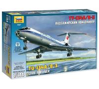 Tupolev Tu-134B Avion Civil 1:144 Kit De Modèle En Plastique ZVEZDA