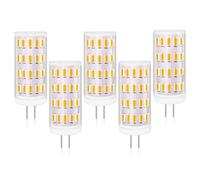 Tupolife Ampoules G4 LED 12v Dimmable 3w Blanc Chaud 3000k, Remplace 30w-35w G4 Broches Ampoules Halogène, 350lm AC/DC 12-24v, 5 Pièces