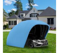 TUPOSTAR Abri De Voiture en Acier Inoxydable, Auvent De Voiture Pliable Et RéTractable, Abri Durable Semi-Automatique, BâChe De Camping-Car RéSistante Aux IntempéRies,02,5.9 * 2.5m