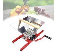TUPOSTAR Broyeur à Fruits 7 L, DéPulpeur De Pommes Portable, Presse-Agrumes Manuel en Acier Inoxydable, pour Presser Le Vin Et Le Cidre,Rouge