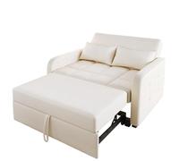 TUPOSTAR Canapé-Lit Double, avec Dossier RéGlable Et Poches LatéRales De Rangement, CanapéS-Lits Convertibles, pour Salon, Banquette-Lit,01