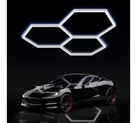 TUPOSTAR éClairage Hexagonal pour Garage, éClairage LED AlvéOlé pour Garage, SystèMes D'éClairage à 14 Grilles pour L'EsthéTique Automobile, pour EntrepôT, Atelier, sous-Sol,01