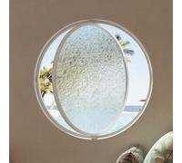 TUPOSTAR FenêTre D'Abri De Jardin Pivotante à 360° en Verre Trempé, Hublot à Ouverture Ronde, Hublot en Alliage D'Aluminium avec Verre Trempé, pour Salle De Bain, Chambre,A2,80cm
